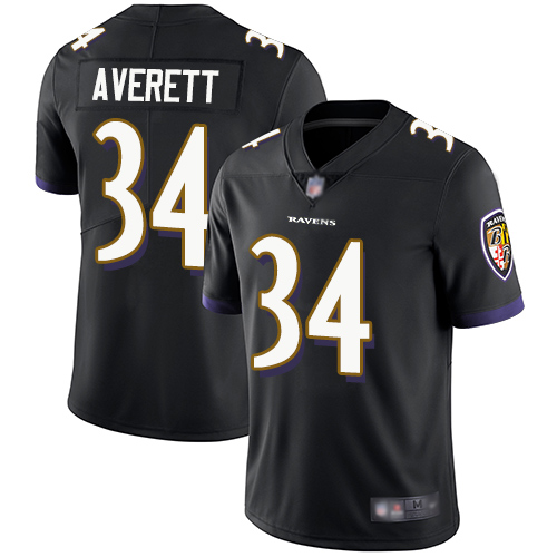 Baltimore Ravens nike_ravens_2927Limited Black Men Anthony Averett Alternate Jersey NFL Football #34 Vapor Untouchable->youth nfl jersey->Youth Jersey